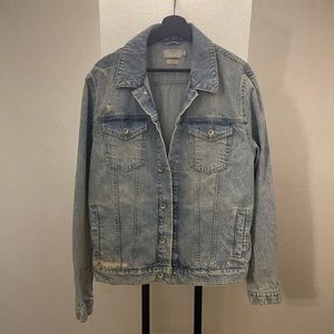 Topman Distressed Denim Western Jacket